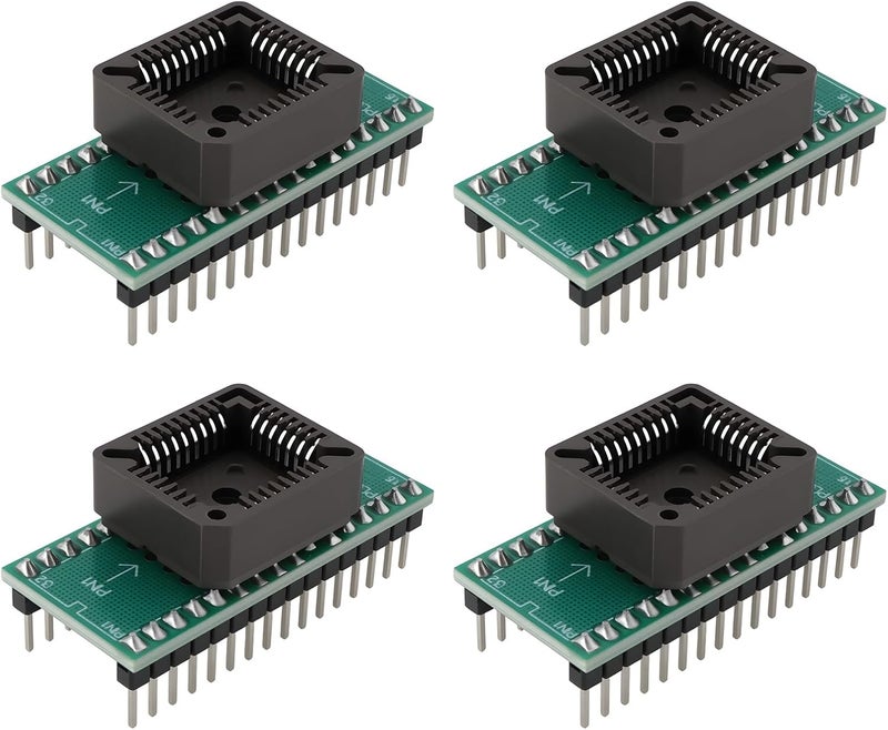 OTOTEC 4Pcs PLCC32 to DIP32 Programmer IC Adapter Socket Compatible with Willem Compatible with Xeltek for TL866 II Plus - Image 1